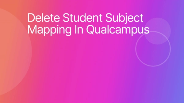 How to delete the student subject mapping