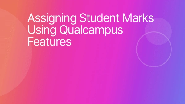 How to give the Assignment marks to students