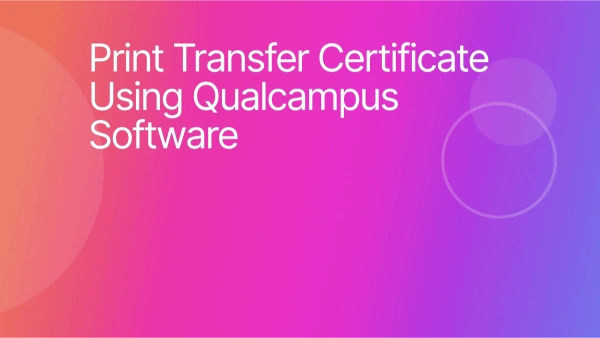 How to print TC Transfer Certificate Leaving Certificate LC